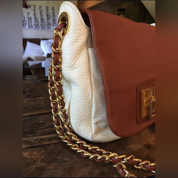 Tory Burch Designer Vintage Y2k Foldover Purse Handbag Crossbody - Picture 4 of 6